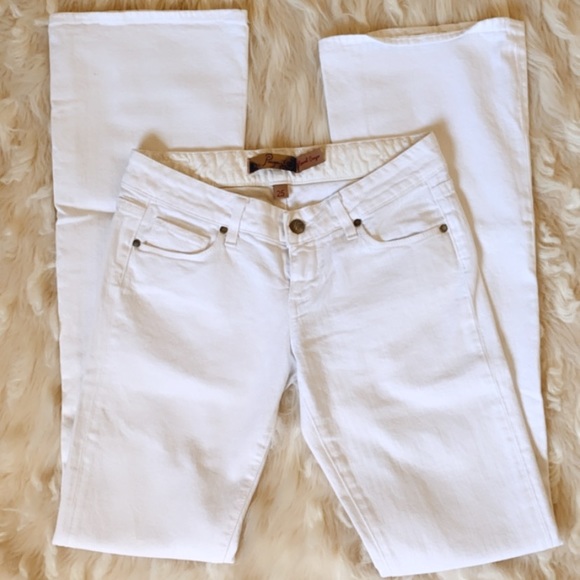 Paige Lauren Cayon low rise White bootcut Jeans - Picture 6 of 9